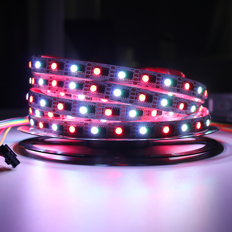 12V GS8208 60Leds Full Color Changing SMD5050 RGB 12mm Addressable Led Strip Light