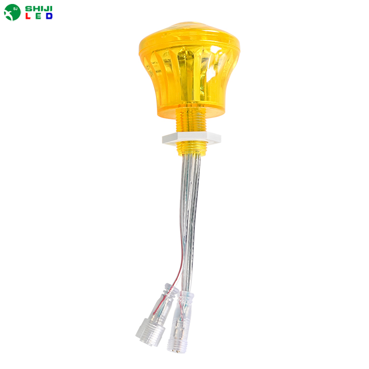 E14 cabochon yellow cover 60mm 18 led turbo lights plastic lamp cover dc24v