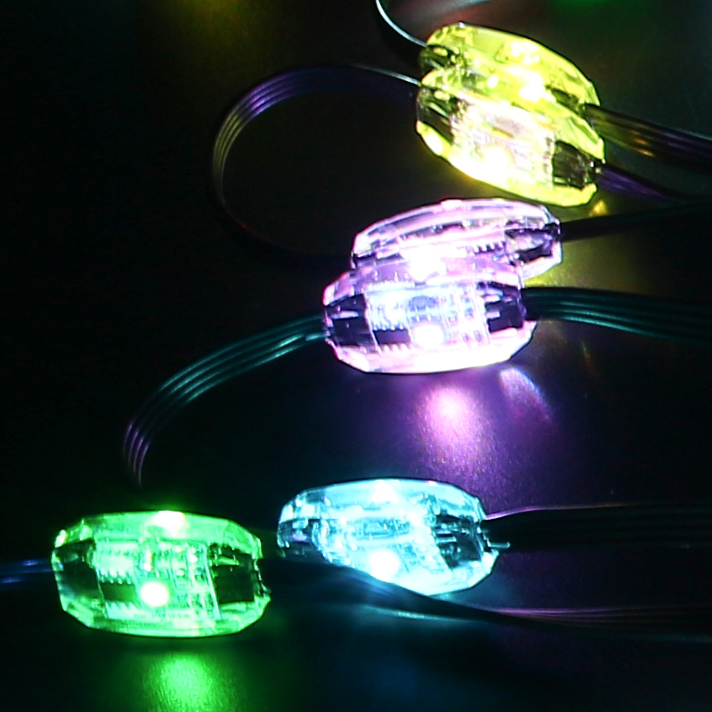 Addressable 12V 360 Degree Point Lighting Waterproof 3D LED Pixel String Light